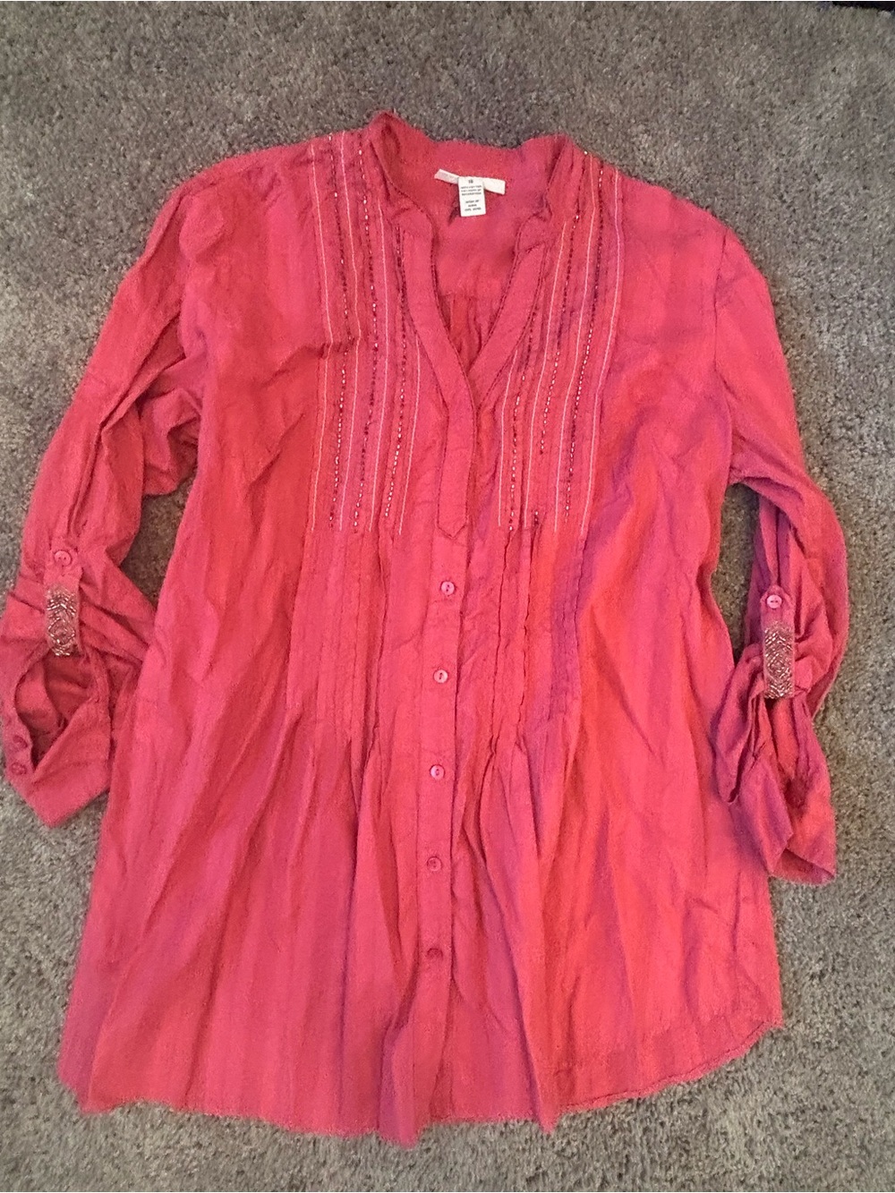 Style & Co. Button-Front Tunic Blouse